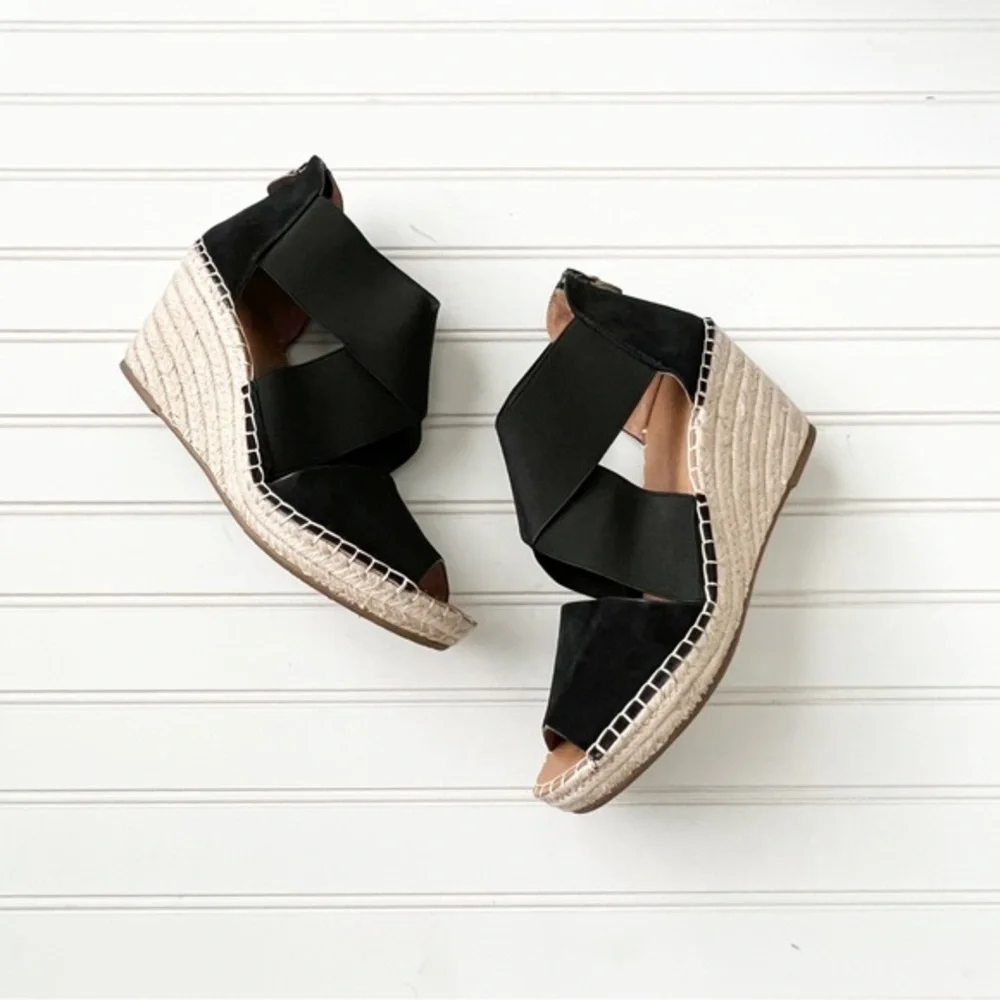 Gentle Souls Size 9.5 Colleen Espadrille Wedge Sandal